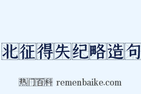 北征得失纪略造句是什么意思的图片